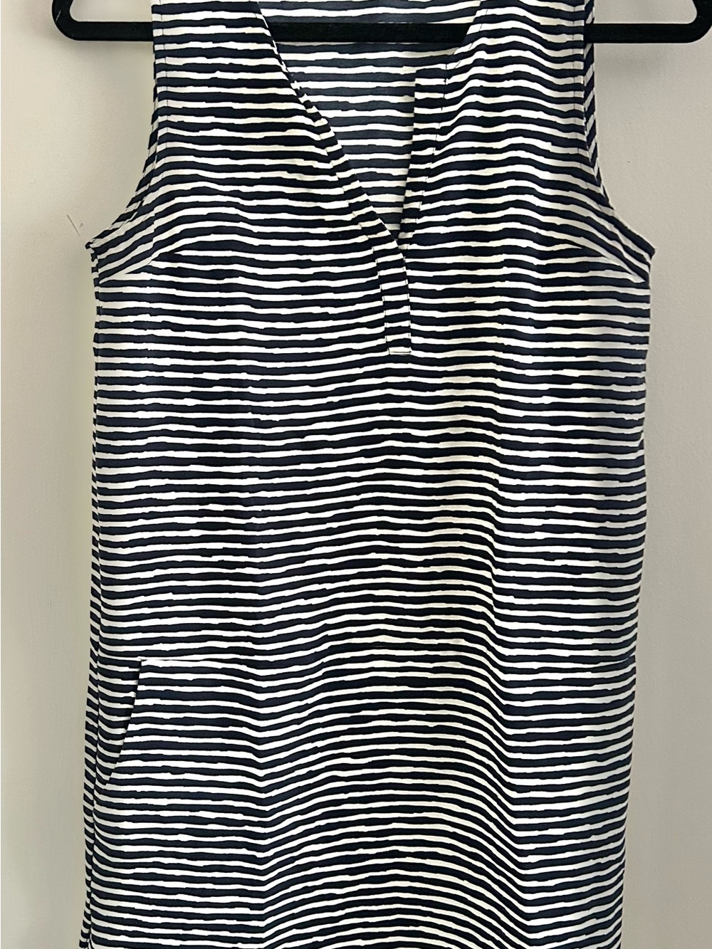 GAP Black & White Striped Sleeveless Mini Dress